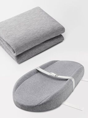 Blissful Diary Contoured Baby Changing Pad Avocado Shape washable soft 2 covers